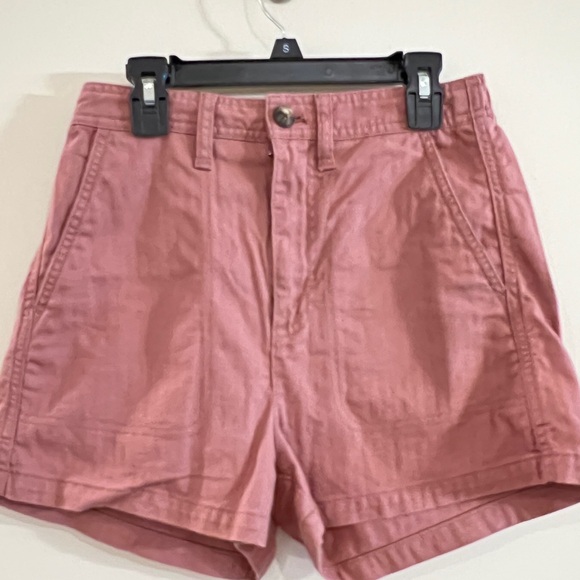 Madewell Pants - Madewell High-Rise Cotton Shorts XS Pink Rose
